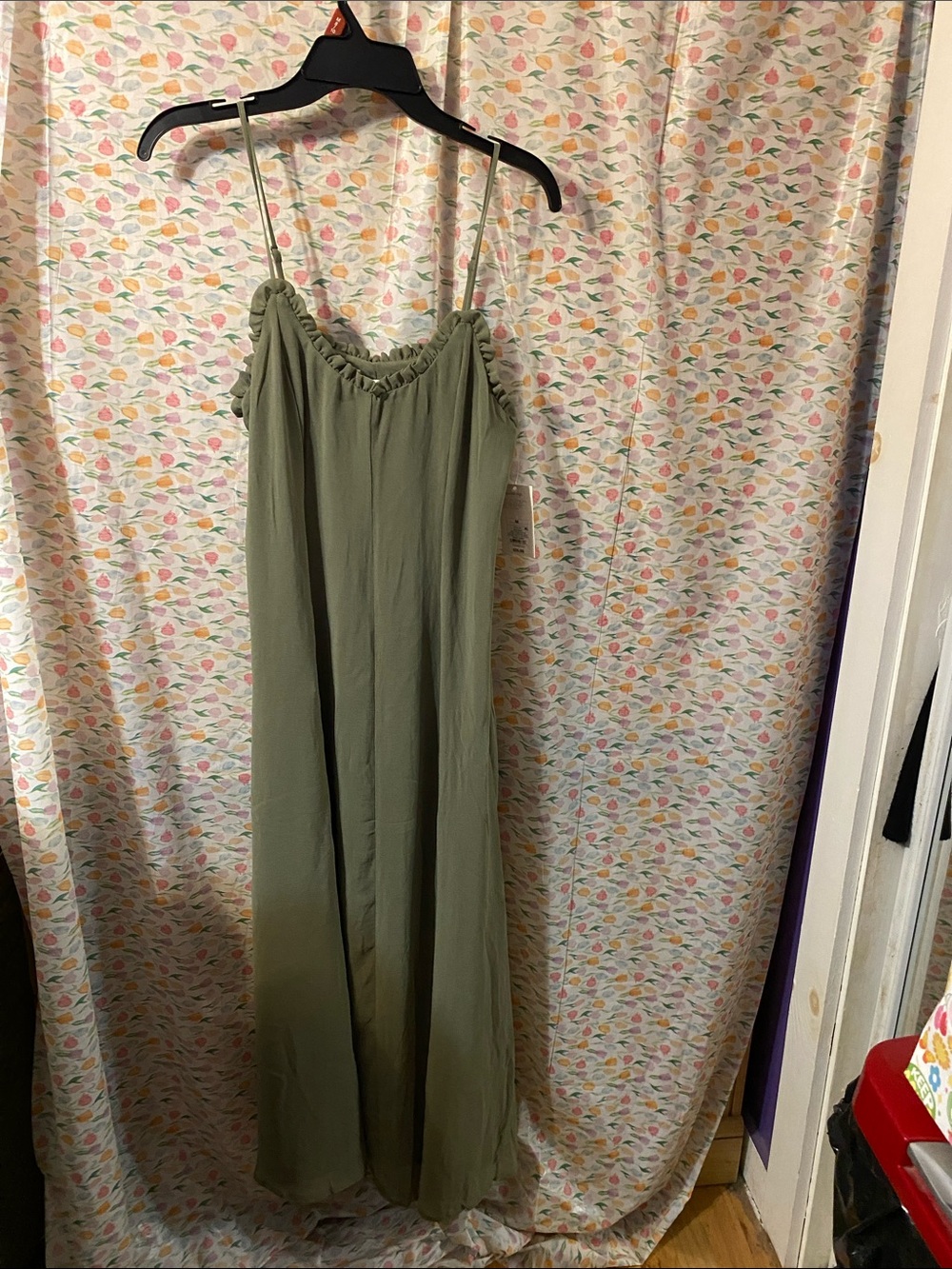 a new day Olive Green Maxi Dress with Spaghetti Straps